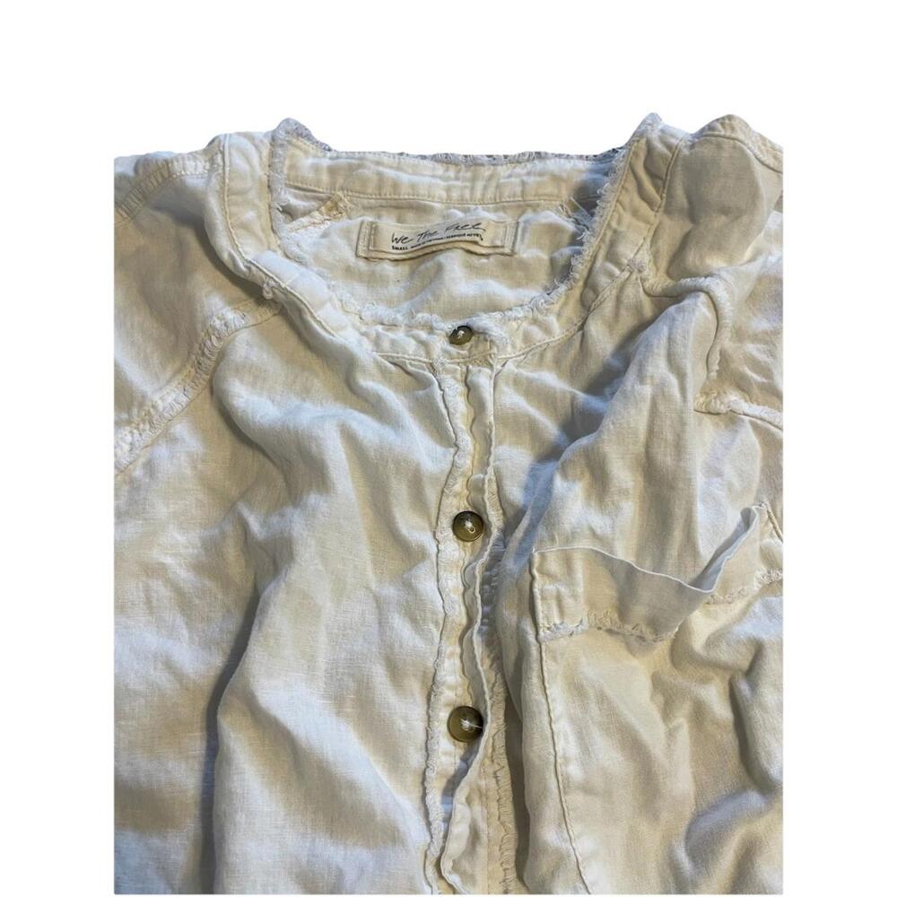 We the Free People Keep it Simple Button Down off White shirt Size S H74 - Picture 2 of 4